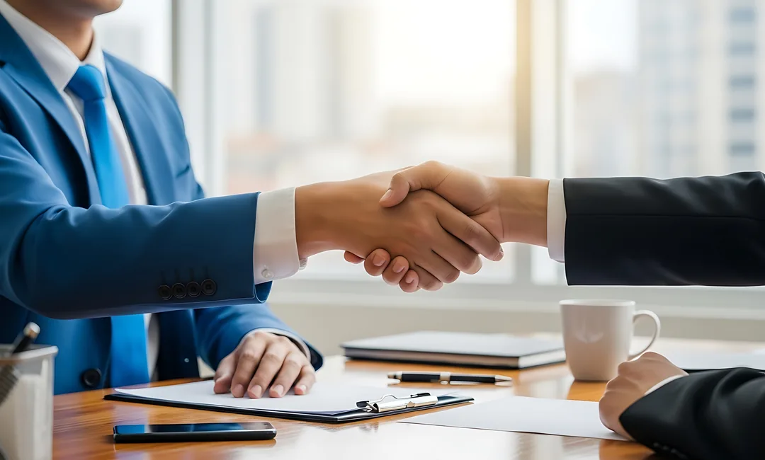 Profesionales colaborando en oficina moderna, escena representativa de una cultura digital de confianza empresarial sólida y sostenible